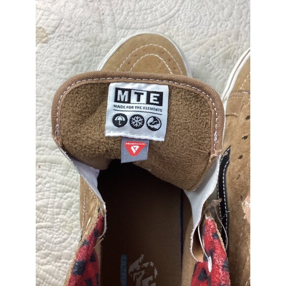 Vans MTE Brown Suede High-Top Sneakers*Plaid Lining*UltraCush Tech*Men 8.5*EUC - Picture 3 of 13